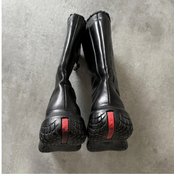 Prada 1999 Runway Mid-Calf Leather Boots - Picture 4 of 9